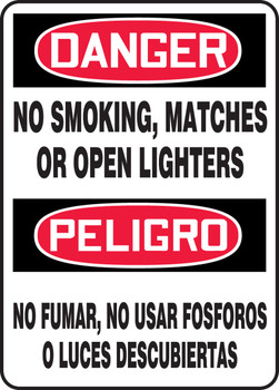 Spanish Bilingual Safety Sign 14" x 10" Adhesive Vinyl 1/Each - SBMSMG100VS