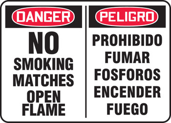 Spanish Bilingual Safety Sign 10" x 14" Aluminum 1/Each - SBMSMG102MVA