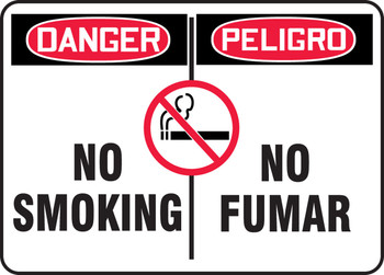 Spanish Bilingual Safety Sign 10" x 14" Dura-Fiberglass 1/Each - SBMSMK016MXF