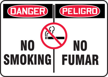 Spanish Bilingual Safety Sign 10" x 14" Adhesive Dura-Vinyl 1/Each - SBMSMK016MXV