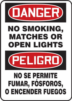 BILINGUAL SAFETY SIGN - SPANISH 14" x 10" Aluminum 1/Each - SBMSMK136VA
