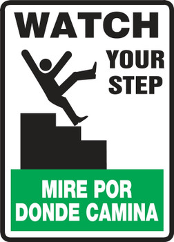 Spanish Bilingual Safety Sign 14" x 10" Aluminum 1/Each - SBMSTF506VA