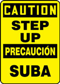 BILINGUAL SAFETY SIGN - SPANISH 20" x 14" Plastic 1/Each - SBMSTF658VP