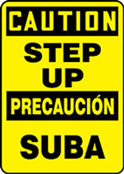 BILINGUAL SAFETY SIGN - SPANISH 20" x 14" Dura-Plastic 1/Each - SBMSTF658XT