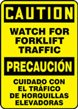 BILINGUAL SAFETY SIGN - SPANISH 14" x 10" Plastic 1/Each - SBMVHR633VP