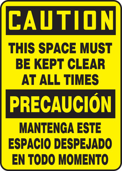 Spanish Bilingual Safety Sign 14" x 10" Plastic 1/Each - SBMVHR641VP