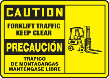 Spanish Bilingual Safety Sign 10" x 14" Aluminum 1/Each - SBMVHR655MVA