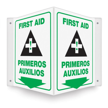 Spanish Bilingual Projection Sign: First Aid 12" x 9" Panel - SBPSP655