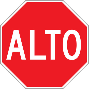 STOP SIGN - SPANISH ALTO 24" x 24" DG High Prism 1/Each - SHFRR030DP