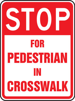 Bicycle & Pedestrian Sign: Stop For Pedestrians In Crosswalk Spanish 18" x 12" High Intensity Prismatic 1/Each - SHFRW493HP