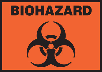 Safety Label: Biohazard Spanish Adhesive Dura Vinyl 3 1/2" x 5" 1/Each - SHLBHZ506XVE