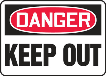 OSHA Danger Safety Sign: Keep Out Spanish 10" x 14" Dura-Plastic 1/Each - SHMADM064XT