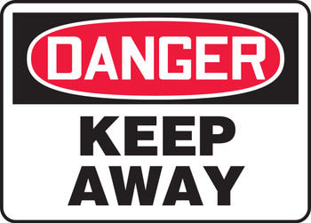 OSHA Danger Safety Sign: Keep Away Spanish 10" x 14" Aluminum 1/Each - SHMADM143VA