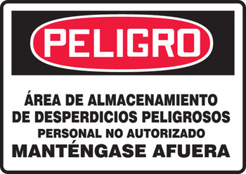 Spanish Bilingual Safety Sign Spanish 7" x 10" Adhesive Vinyl 1/Each - SHMCHG100VS