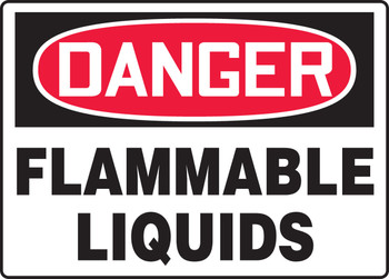 OSHA Danger Safety Sign: Flammable Liquids Spanish 7" x 10" Aluminum 1/Each - SHMCHG101VA