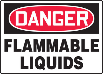 OSHA Danger Safety Sign: Flammable Liquids Spanish 7" x 10" Dura-Plastic 1/Each - SHMCHG101XT