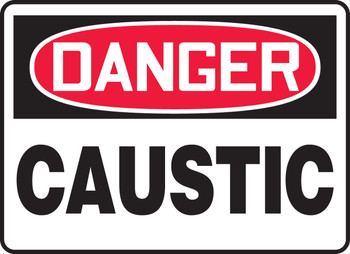 OSHA Danger Safety Sign: Caustic Spanish 7" x 10" Dura-Fiberglass 1/Each - SHMCHL075XF