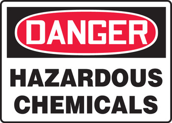 OSHA Danger Safety Sign: Hazardous Chemicals Spanish 10" x 14" Plastic 1/Each - SHMCHL092VP