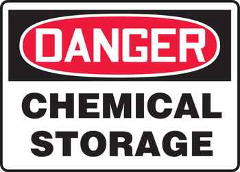 OSHA Danger Safety Sign: Chemical Storage Spanish 14" x 20" Aluma-Lite 1/Each - SHMCHL155XL
