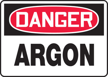 OSHA Danger Safety Sign: Argon Spanish 7" x 10" Accu-Shield 1/Each - SHMCHL166XP