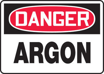 OSHA Danger Safety Sign: Argon Spanish 7" x 10" Dura-Plastic 1/Each - SHMCHL166XT