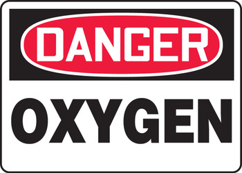 OSHA Danger Safety Sign: Oxygen Spanish 10" x 14" Plastic 1/Each - SHMCHL170VP