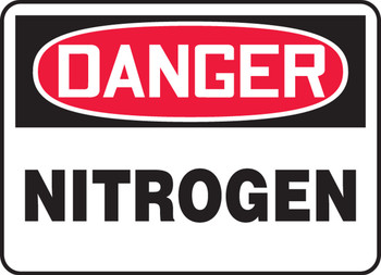 OSHA Danger Safety Sign: Nitrogen Spanish 7" x 10" Adhesive Dura-Vinyl 1/Each - SHMCHL173XV