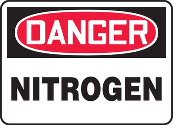 OSHA Danger Safety Sign: Nitrogen Spanish 10" x 14" Adhesive Vinyl 1/Each - SHMCHL175VS