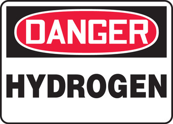 OSHA Danger Safety Sign: Hydrogen Spanish 7" x 10" Adhesive Vinyl 1/Each - SHMCHL176VS
