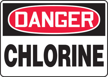 OSHA Danger Safety Sign: Chlorine Spanish 7" x 10" Aluminum 1/Each - SHMCHL193VA