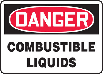 OSHA Danger Safety Sign: Combustible Liquids Spanish 7" x 10" Aluminum 1/Each - SHMCHL197VA