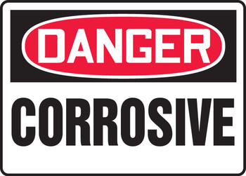 OSHA Danger Safety Sign: Corrosive Spanish 7" x 10" Dura-Fiberglass 1/Each - SHMCHL221XF