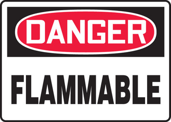 OSHA Danger Safety Sign: Flammable Spanish 7" x 10" Dura-Fiberglass 1/Each - SHMCHL228XF