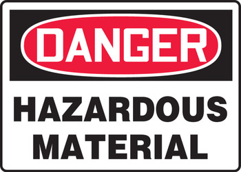 OSHA Danger Safety Sign: Hazardous Material Spanish 10" x 14" Plastic 1/Each - SHMCHL285VP