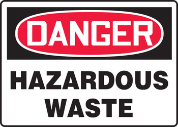OSHA Danger Safety Sign: Hazardous Waste Spanish 7" x 10" Aluminum 1/Each - SHMCHL288VA
