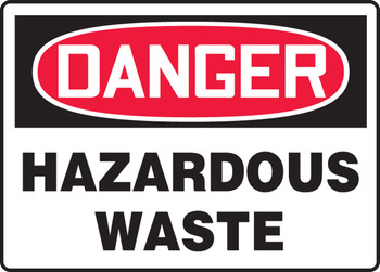 OSHA Danger Safety Sign: Hazardous Waste Spanish 7" x 10" Plastic 1/Each - SHMCHL288VP