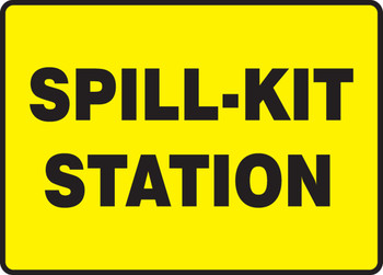 Safety Sign: Spill-Kit Station Spanish 10" x 14" Adhesive Vinyl 1/Each - SHMCHL567VS