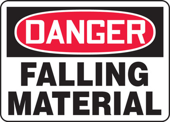 OSHA Danger Safety Sign: Falling Material Spanish 7" x 10" Aluminum 1/Each - SHMCRT013VA