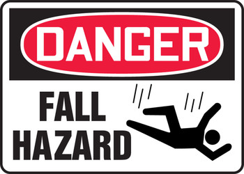 OSHA Danger Safety Sign: Fall Hazard Spanish 7" x 10" Plastic 1/Each - SHMCRT147VP