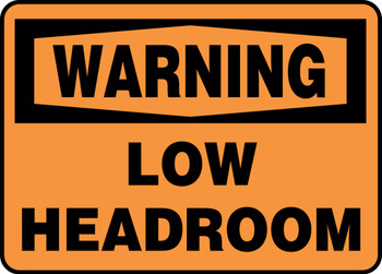 OSHA Warning Safety Sign: Low Headroom Spanish 10" x 14" Dura-Fiberglass 1/Each - SHMECR305XF