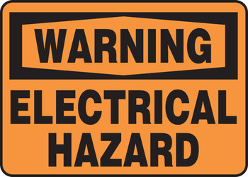 Warning Safety Sign: Electrical Hazard Spanish 7" x 10" Adhesive Vinyl 1/Each - SHMELC328VS