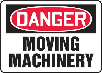 OSHA Danger Safety Sign - Moving Machinery Spanish 10" x 14" Aluminum 1/Each - SHMEQM060VA