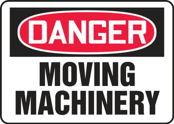 OSHA Danger Safety Sign - Moving Machinery Spanish 7" x 10" Dura-Fiberglass 1/Each - SHMEQM062XF