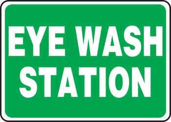 Safety Sign: Eye Wash Station Spanish 14" x 20" Aluminum 1/Each - SHMFSD411VA