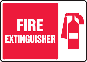 Safety Sign: Fire Extinguisher (Graphic) Spanish 7" x 10" Plastic 1/Each - SHMFXG423VP