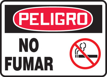 Spanish Bilingual Safety Sign Spanish 7" x 10" Adhesive Dura-Vinyl 1/Each - SHMSMK026XV