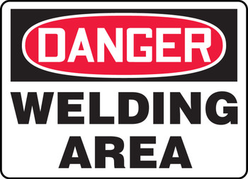 OSHA Danger Safety Sign: Welding Area Spanish 14" x 20" Adhesive Vinyl 1/Each - SHMWLD011VS