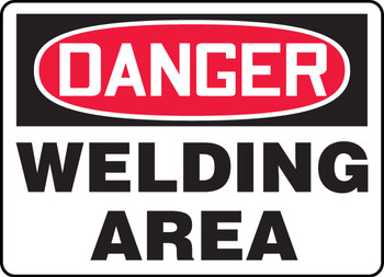 OSHA Danger Safety Sign: Welding Area Spanish 10" x 14" Accu-Shield 1/Each - SHMWLD017XP