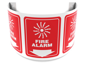 180D Projection Safety Sign: Fire Alarm (Graphic And Down Arrow) Spanish Panel Size: 6" 1/Each - SHPSJ104