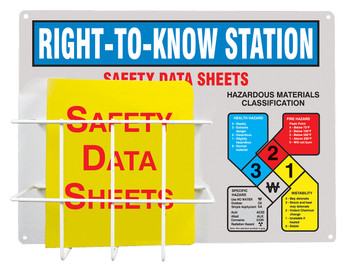 NFPA Basket-Style Aluminum Center: Right-To-Know Station Spanish Board Only 1/Each - SHZRS348